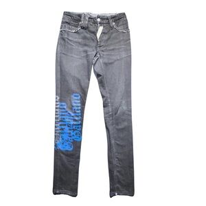 Galliano Skinny Jeans with Graphic Design